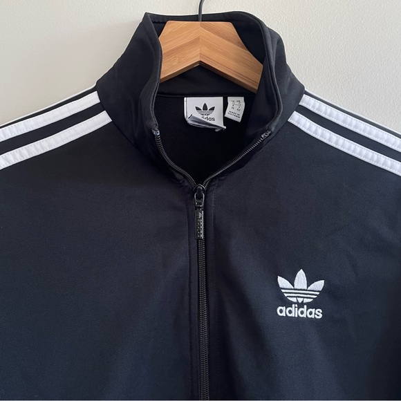 Adidas Women's Cropped Zip Front Jacket Black/White Size Small - Picture 4 of 8